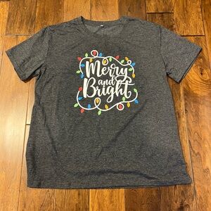 Gray Merry and Bright T-Shirt